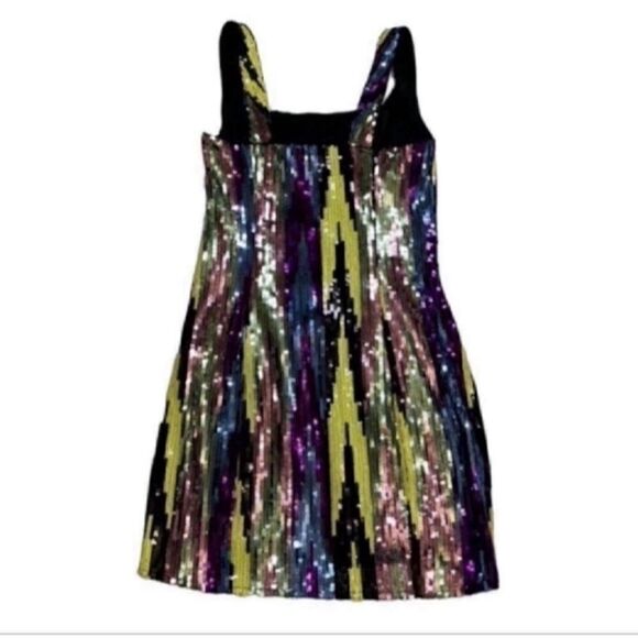 Aqua Sequin Multi-colored Body-con Dress (Size XS) - Picture 2 of 9
